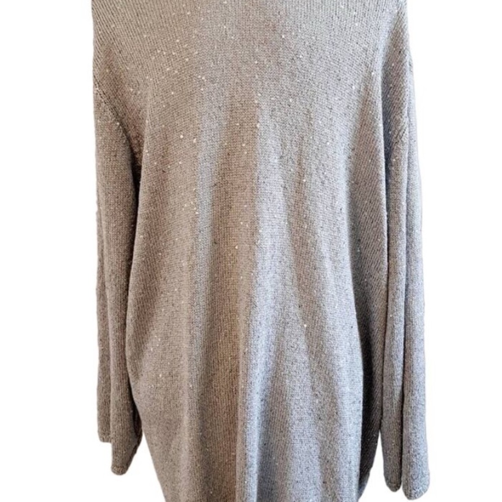 Alfred Dunner Sequin and Fur Trimmed Cardigan - Picture 3 of 5